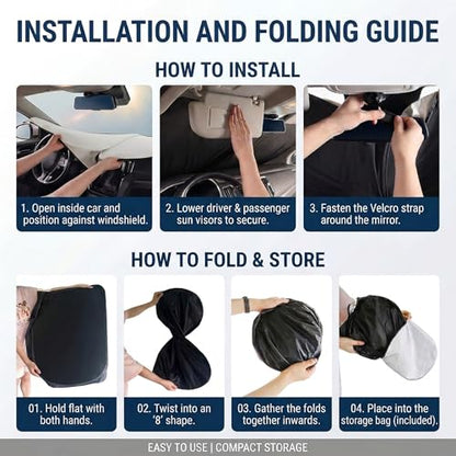 for BMW 4 Series Sun Shade Windshield Cover - Custom Fit 4 Series Accessories 2021-2025 2026 Sunshade Foldable UV Protection & Heat Shield Sun Visor Accessories - size: For BMW 4 Series 2021-2026