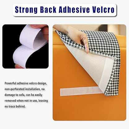 Non-Slip Head Pillow for Recliners - Neck Support Cushion with Velvet Cover for Pain Relief at Home, Office and Travel (Houndstooth) - color: Houndstooth