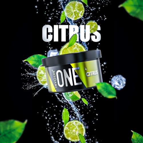 Involve One Citrus Car Air Freshener – Long Lasting Fiber Car Perfume for Cup Holder & Dashboard, Fresh Citrus Scent, Strong Odor Eliminator 40g