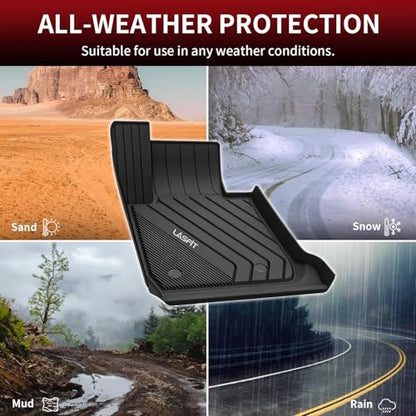 LASFIT Floor Mats for BMW 3 Series 2012-2018 320i 328d 328i 330e 330i 335i 340i M3 RWD & Sedan Only(Not for 335is, X-Drive, GT), All Weather TPE Custom Fit Car Liners 1st & 2nd Row Mat, Black - size: 7) 3 Series 2012-2018 | Floor Mats