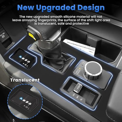 Autorder Central Control Gear Shift Panel Trim Cover for 2022 2023 2024 2025 2026 Toyota Tundra/Sequoia Accessories,Silicone Dashboard Gear Shift Cover Panel for Scratch & Dust Resistant - Black - size: 2022-2026 Toyota Tundra/Sequoia