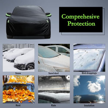 Car Cover Custom Fit for Dodge Charger 2006-2026, Waterproof All Weather Full Exterior Cover Rain Sun Hail Protector Car Cover with Door Zipper - size: Custom Fit for Dodge Charge