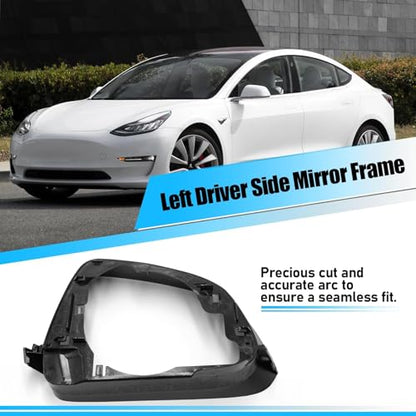 Jaronx Compatible with Tesla Model 3 Side Mirror Cover Housing 2017 2018 2019 2020 2021 2022 2023 2024 2025, Left Driver Door Wing Rearview Mirror Frame Cover Replacement for Tesla Model 3 Accessories - size: Model 3 Left