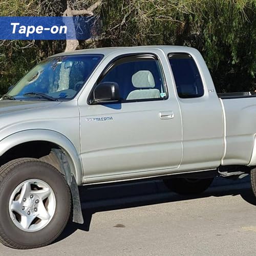 Window Visors Rain Guards Shield for 1995-2004 Toyota Tacoma Access Cab, Out-Channel Window Vent Wind Deflectors Visors Shades for 95-04 Tacoma Extended Cab - size: 1995-2004 Toyota Tacoma Access