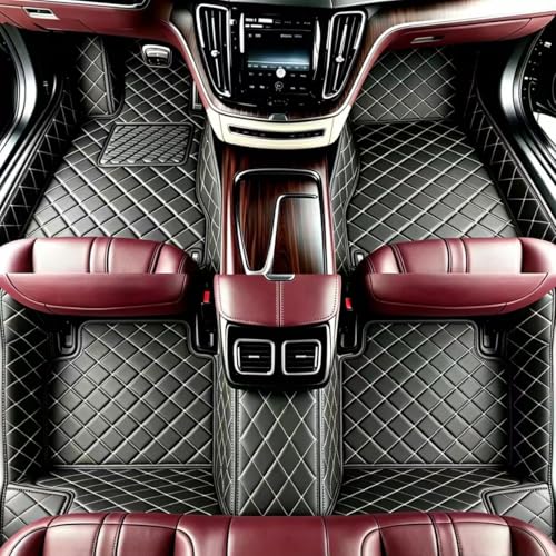 Personalized Floor Mats, Luxury Car Mats, Anti-Slip Mats, Custom Fit for 99% Sedans Trucks SUVs (Black Beige) - color: Black beige A