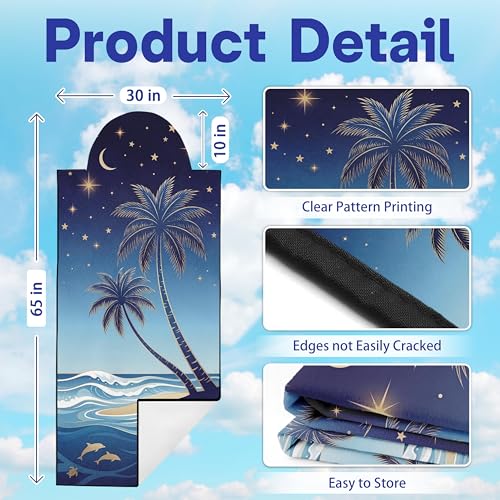 2 Pack Car Seat Towel Covers, Sweat-Proof Microfiber Seat Protectors for Gym, Running, Beach & Workout, Breathable Quick-Dry, Machine Washable, Starry Palm Sea Print, Universal Fit - color: Starry Palm Sea