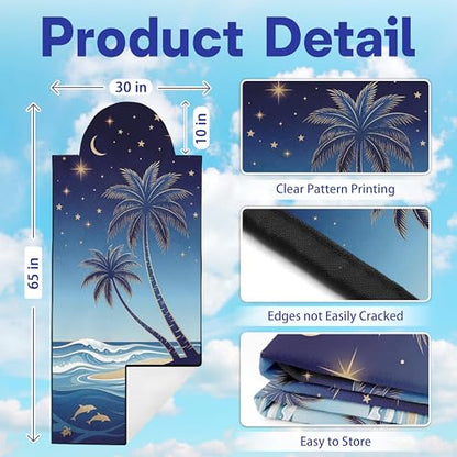 2 Pack Car Seat Towel Covers, Sweat-Proof Microfiber Seat Protectors for Gym, Running, Beach & Workout, Breathable Quick-Dry, Machine Washable, Starry Palm Sea Print, Universal Fit - color: Starry Palm Sea