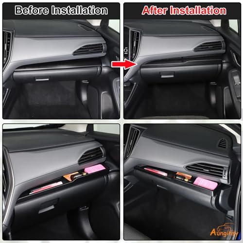 Aunginsy Passenger Dashboard Organizer Tray Compatible with Subaru Crosstrek 2024-2026 & WRX 2022-2026, Center Console Dashboard Table Tray Passenger Co-Pilot Side Storage Box Tray ABS Accessories