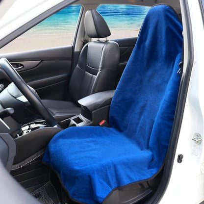 Leader Accessories Towel Car Seat Cover Waterproof Blue for Truck SUV Front Seat Machine Washable - After The Gym, Runs, Swimming, Surfing - color: Towel Blue 1pcs