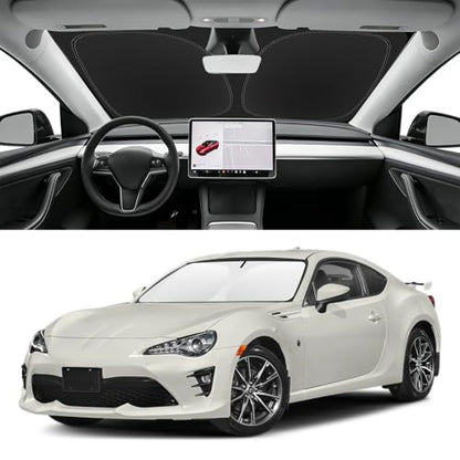 Custom Fit Windshield Sun Shade for Toyota 86 2017-2020 & Toyota GR86 2022-2026, Blocks UV & Heat, Front Window Sunshade Accessories, Easy Fold & Store Keep Your Car Cooler - size: for Toyota 86 2017-2020 & Toyota GR86 2022-2026