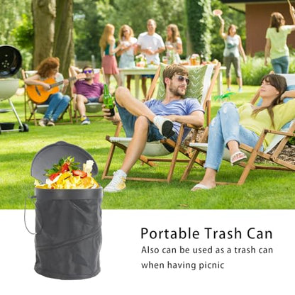 Car Trash Can,Collapsible Pop-up Trash Bin,Auto Foldable Cars Trashcan Waste Basket,Automotive Portable Car Garbage Cans with Lid for SUV,Truck and Vehicle