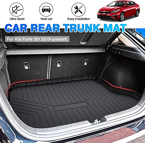 Cartist Cargo Liner Custom Fit for Kia Forte 2019-2024 Accessories All Weather Trunk Mat for Forte Cargo Mat Heavy Duty TPE Anti-Slip High Side - size: 5)Kia Forte【2019-2024】