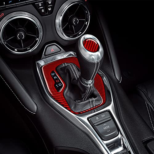 Car Sticker Carbon Fiber Decal Interior Trim Cover for Chevrolet Camaro ZL1 2016 2017 2018 2019 2020 2021 2022 2023 Accessories （Gear Shift Panel） - color: Gear Shift Panel