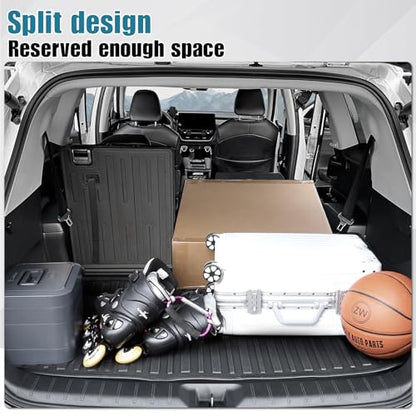 Floor Mats Cargo Mat with Backrest Mat for 2024 2025 2026 Toyota Grand Highlander 7 Seat Car Mat Accessories, All Weather TPE Cargo Liner Trunk Mat (Grand Highlander-Full Set) - size: Grand Highlander-Floor Mats Set