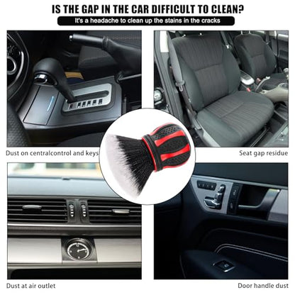 Yesland Car Detailing Brush, Ultra Soft Auto Interior Dusting Brush, Handle XL Synthetic Brush with Storage Rack, for Dashboard Air Conditioner Vents Leather, Vehicles Scratch Free