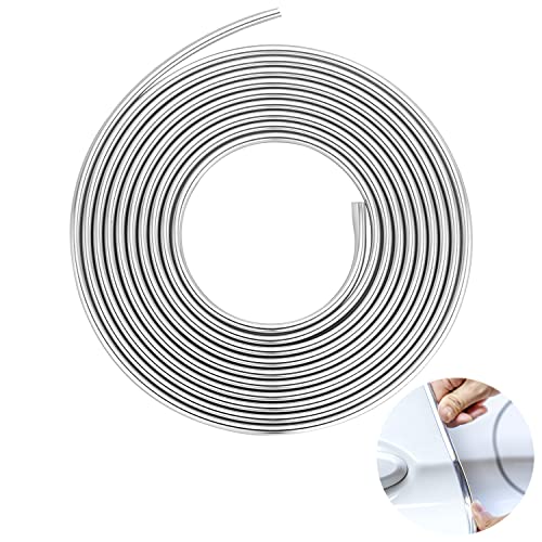 Car Door Edge Guards Chrome Silver Universal U Shape Moulding Trim Strip Automotive Guard Door Protector Decorative for Sedans, Trucks, SUV, ATV (32FT, Silver) - color: Silver, size: 32FT