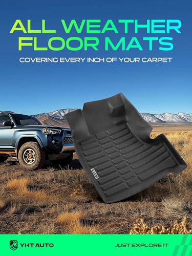 YHTAUTO Automotive All Weather Floor Mats Compatible with Honda CR-V 2007-2011, TPE Floor Liners All-Weather Protection Custom Fit, 1st & 2nd Row, Set of 3 Black - size: 2007-2011
