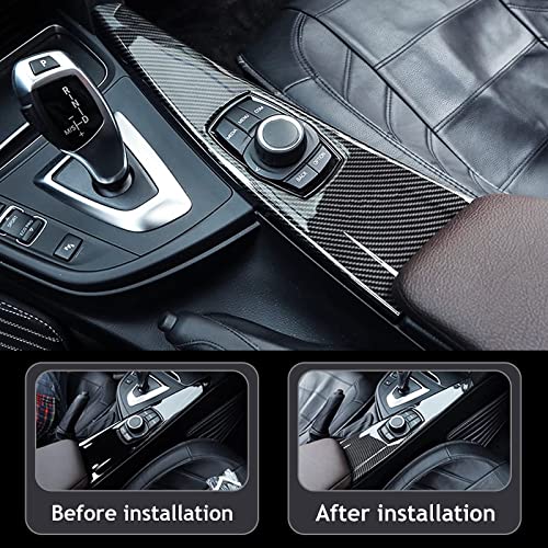 Multimedia Panel Cover for BMW 3 4 Series, Carbon Fiber Interior Trim Multimedia Panel Cover for F30 F34 F33 F36 - size: 3 4 Series F30 F32