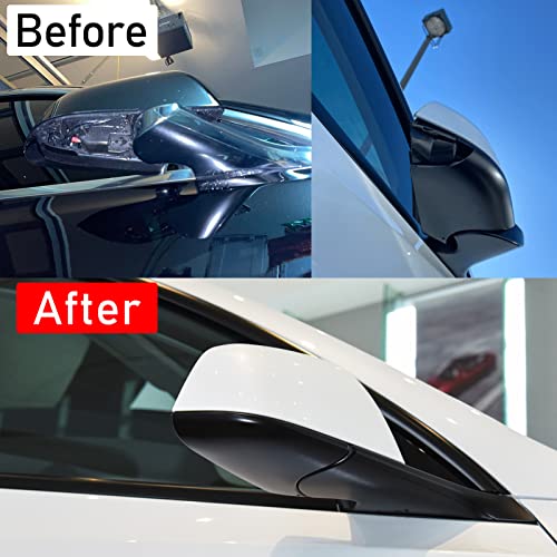 Jaronx Compatible with Tesla Model Y Mirror Bottom Cover 2018-2025, Right Passenger Side Rearview Mirror Lower Base Trim Base Cover Replacement for Tesla Model Y Accessories (Right) - size: Right Side Black, style: Model Y