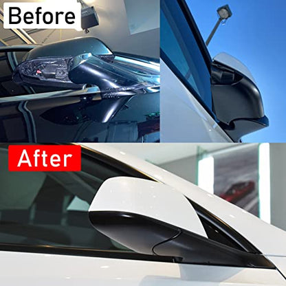 Jaronx Compatible with Tesla Model Y Mirror Bottom Cover 2018-2025, Right Passenger Side Rearview Mirror Lower Base Trim Base Cover Replacement for Tesla Model Y Accessories (Right) - size: Right Side Black, style: Model Y