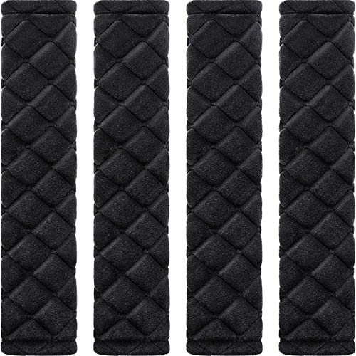 Tatuo 4 Pack Seat Belt Cover Extra Long Seat Belt Pads for Car Soft Comfort Shoulder Strap Covers Harness Pads Helps Protect Your Neck and Shoulder(15.8 Inch,Black) - color: Black, size: 15.8 Inch