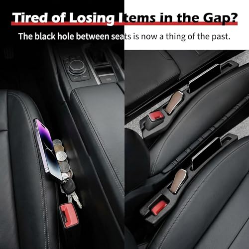 No Drop Seat Guard, Car Seat Gap Filler, Car Gap Filler Organizer, Universal Drop Seat Guards for Cars, Car Accessories Interior Prevent Stop Cellphone Wallet Keys Coins and Card from Dropping