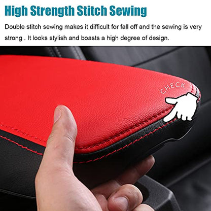 LEXLEY Armrest Box Cover Center Console Pad Waterproof Anti-Scratch Leather Protector Covers For Dodge Charger 2011-2023/Chrysler 300 2015-2022-Black Stitches - color: Black Stitches