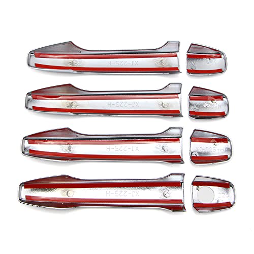 Dreamseek 8Pcs 4 Door Handle Cover for Toyota Sienna Venza Prius Wish 2009-2020 Exterior ABS Molding Trim Chrome Plated Decoration Protector (w/o Smart Keyhole)