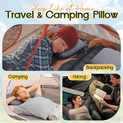 1 MIDDLE ONE Travel Pillow for Sleeping Camping, Memory Foam Small Pillow with Breathable Cover for Backpacking, Airplane, Car (15.5 X 12 Inch) - size: 15.5 X 12 Inch