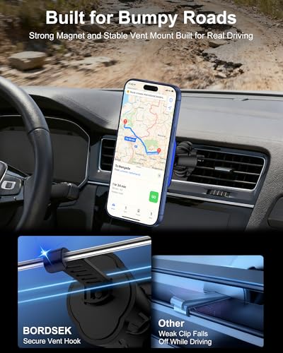 15W MagSafe Car Mount Charger,Magnetic Wireless Car Charger,Air Vent Dashboard Phone Holder Mount for iPhone 17e 16 15 14 13 12 Pro/Pro Max/17 Air,Samsung S26/S25 Ultra,Fast Charging,Car Accessories - color: Wireless Car Charger
