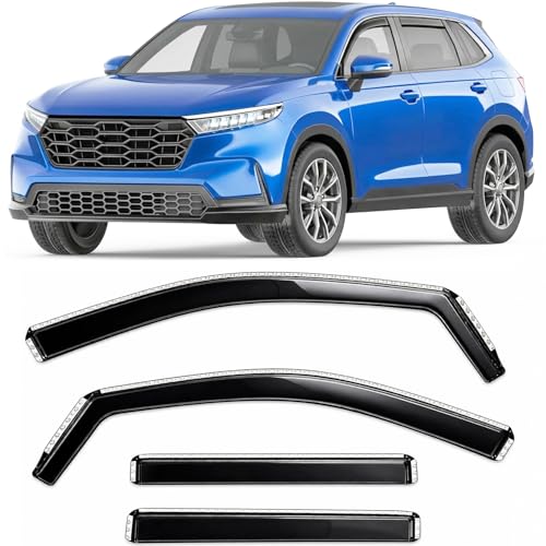 2023-2026 in-Channel Rain Guards for Honda CR-V Side Window Visor Deflectors CRV LX EX EX-L Sport Hybrid Sport Touring Durable Tinted Shades 2024 2025 - size: For Honda CR-V 2023-2026 (In-Channel)