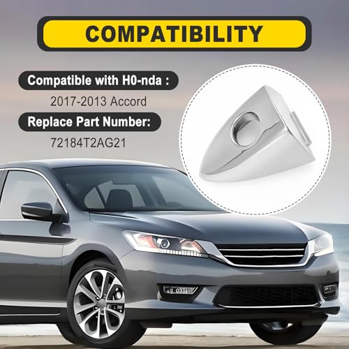 Front Left Driver Side Door Handle Lock Bezel Cap Key Hole Trim Compatible with H0nda Accord 2013-2017, Clarity 4 Door 2017-2018 etc, Door Handle Key Hole Bezel Cover Replaces OE# 72184T2AG21