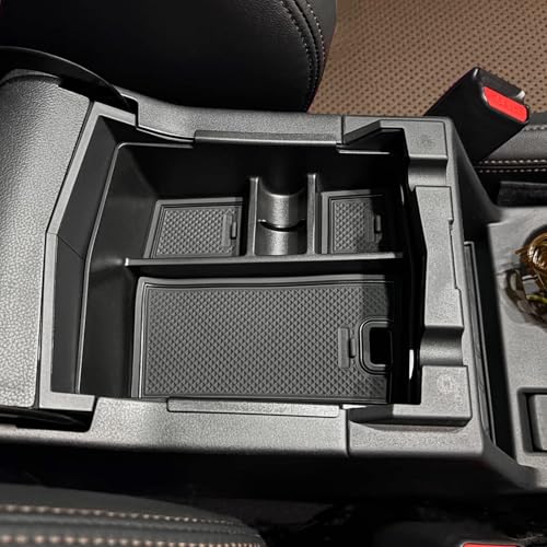 JKCOVER Center Console Organizer Tray Compatible with 2025 Subaru Forester Interior Armrest Insert Storage Box Easy Removal Accessories - color: 2025 black