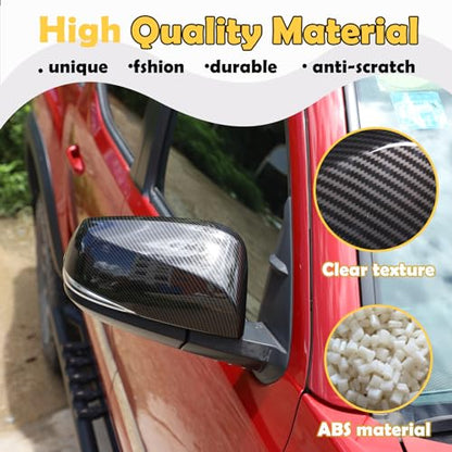 Auto Door Rearview Mirror Protective Trim Cap Compatible with Toyota Wildlander 2020-2022, Side View Mirror Cover Door Side Moulding Trim Accessories (carbon fiber pattern)