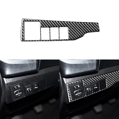 Real Premium Carbon Fiber Car Rearview Mirror Adjustment Button Headlight Switch Panel Trim Sticker Compatible with Toyota Corolla 2014 2015 2016 2017 2018 Auto Interior Accessories Black 1pc - color: Headlight Switch