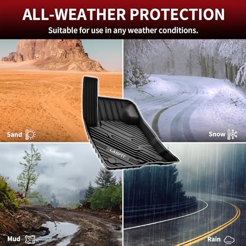 LASFIT Floor Mats for Ford Bronco Sport 2026 2025 2024 2023 2022 2021 Carpet Floor All Weather Protector Custom Fit TPE Car Liners, No Sliding, No Curling - style: 4) Bronco Sport| 21-25 | 2Rows Carpet Floor