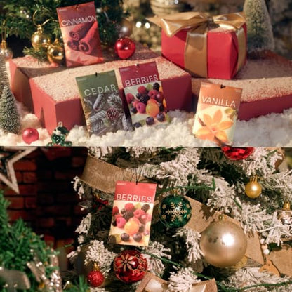 MYARO 20 Packs Cedar Cinnamon Vanilla Berries Potpourri Bag Scent Sachet for Closet Drawer Room Car Home Air Freshener Shoe Odor Elimination - color: Cedar Cinnamon Vanilla Berries
