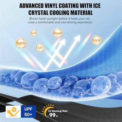 2026 Upgraded Car Windshield Sun Shade Umbrella - Custom-Fit for BMW X5 2019-2026 Umbrella Sunshade,Easy Install,UV Protection & Heat Reflective,Keep Interior Cooler with Storage Bag - size: For BMW X5 2019-2026