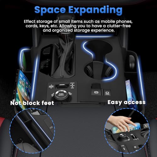 Autorder Silicone Center Console Organizer for 2020-2022 Toyota Highlander Accessories Seat Gap Storage Box Soft Gear Shift Panel Trim Cover - size: 2020-2022 Toyota Highlander