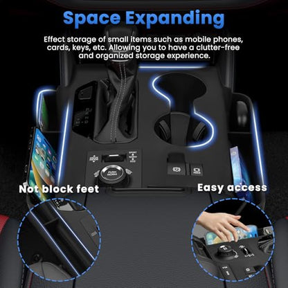 Autorder Silicone Center Console Organizer for 2020-2022 Toyota Highlander Accessories Seat Gap Storage Box Soft Gear Shift Panel Trim Cover - size: 2020-2022 Toyota Highlander