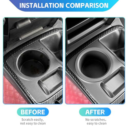 Cup Holder Fits for 2010-2024 Toyota 4Runner Center Console Coaster Cup Mat Compatible with 4Runner Interior Accessories Organizer Storage Tray (Front Left) - size: 10-24 Front Left