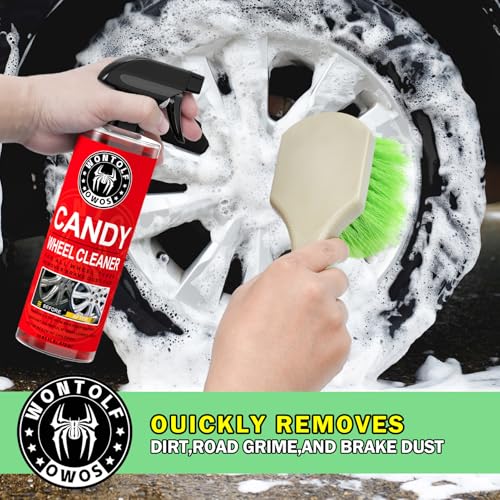 Wontolf Complete Car Wash Cleaning Kit, Car Interior Detailing Kit with Car Wash Soap, Interior Detailing Cleaner, Wheel Cleaner, Wheel Brush, Dying Towel, for Cars Trucks RVs SUVs - size: 2.29 Fl Oz (Pack of 7)