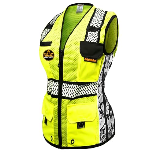 KwikSafety - Charlotte, NC - RoadBOSS Economy & Premium Safety Vest for Women [SNUG-FIT] Class 2 ANSI Tested OSHA - color: Yellow (Limited Edition), size: X-Large, style: 1 Pack