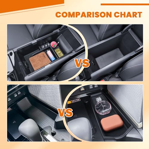 TACORBO Camry Gear Shift Side Insert Tray and Center Console Tray Organizer Compatible with Toyota Camry 2025 2026 (XSE/XLE/SE/LE) Accessories, Armrest Secondary Storage Box