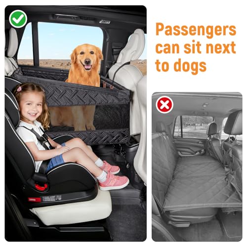YJGF Large Dog Car Seat Large Size Dog,Pet Car Seat Cover for Back Seat Extende,Pet Booster