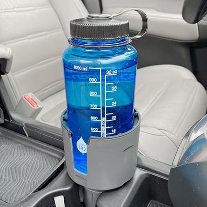 Swigzy Car Cup Holder Expander Adapter for Large Water Bottles - [Patented & Upgraded] - Holds: Hydro-Flask, Yeti, Nalgene, Owala, 32-40oz - Adjustable Expandable Insert Extender - Universal (Gray) - color: Gray, size: Holds 18-40 oz (Standard Base)