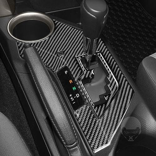 NVCNX Real Premium Carbon Fiber Car Center Console Automatic Transmission Gear Shift Panel Cover Decal Compatible with Toyota RAV4 2013 2014 2015 XLE LE Limited Interior Trim Kit Accessories Black - A - color: 2013-2015 Gear Shift Panel Trim - Kit a