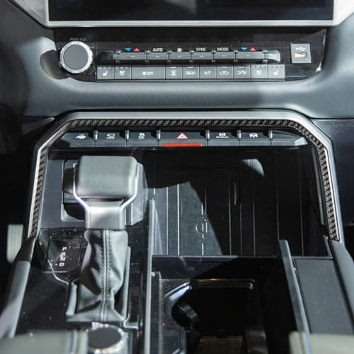 NVCNX Real Premium Carbon Fiber for Toyota Tundra 2022-2026 / Sequoia 2023-2026 2024 2025 Truck Pickup SUV Car Center Console Frame Cover Interior Trim Accessories Thick Overlay Sticker Decal 1PC - color: Center Console Frame Trim