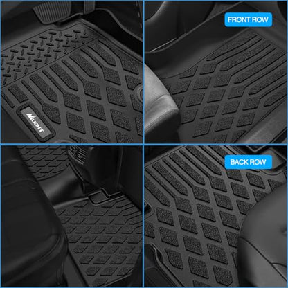 Nilight Floor Mats for Chevy Silverado GMC Sierra 1500 Crew Cab 2014-2018, Chevrolet Silverado Sierra 2500HD 3500HD 2015 2016 2017 2018 2019 All Weather Custom Fit Heavy Duty Floor Liners - color: 2014-2018 Silverado GMC Sierra|Crew Cab|BucketSeat