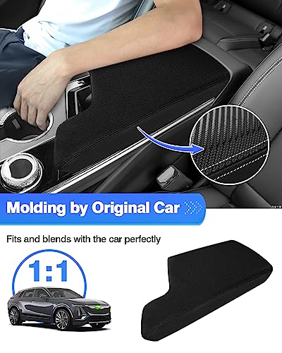Autorder Center Console Cover for 2023-2025 2026 Cadillac Lyriq Accessories Armrest Cover Anti-Scratch Middle Console Pad Leather Armrest Protector - size: Cadillac Lyriq 2023-2026